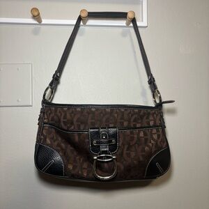 Boho Y2K Etienne Aigner Black and Brown Shoulder Bag